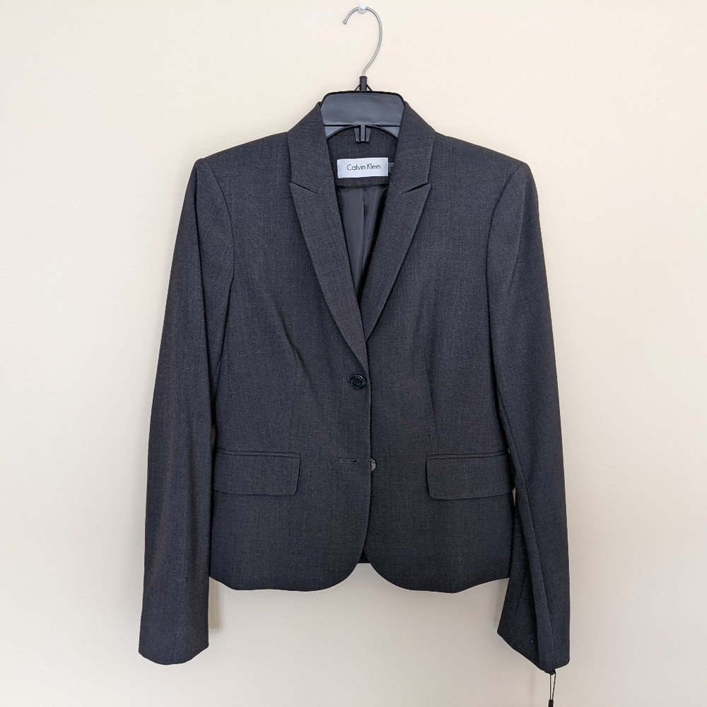 NWT Grey Calvin Klein Blazer
